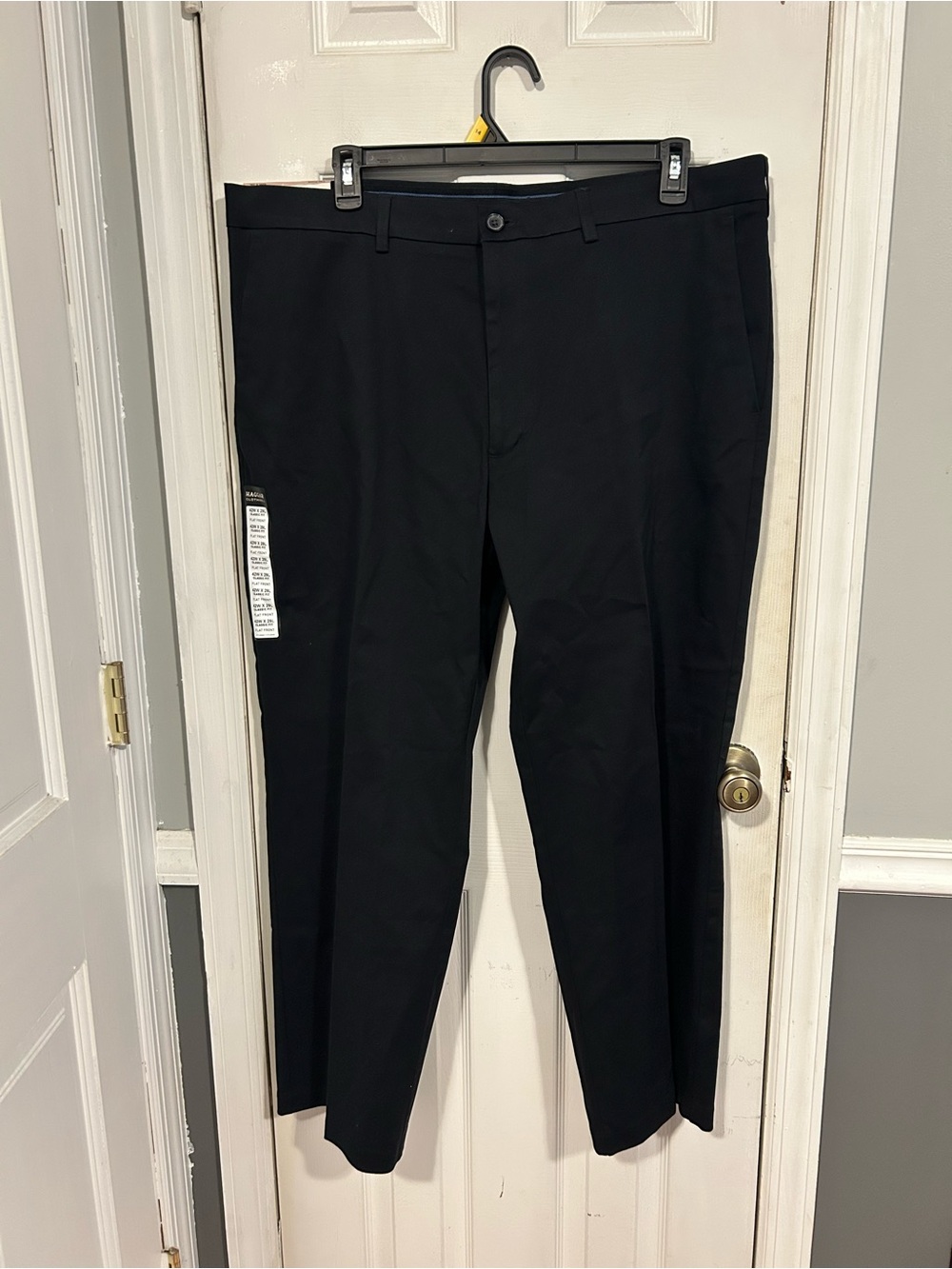 NWT Haggar Straight Fit Black Men's Dress Pants